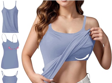 A women in Built-in bra dress.
