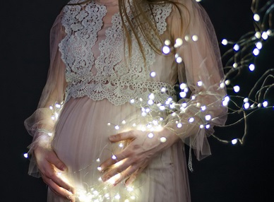 A woman in Maternity Wear