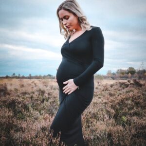 Black full sleeves Maternity wear