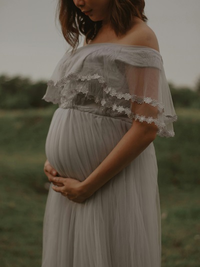 A woman in Maternity Wear